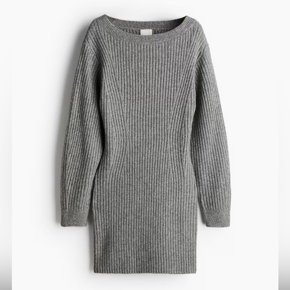 H&M Rib Knit Boat Neck Dress